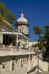 Tower of the City Palace in Udaipur India