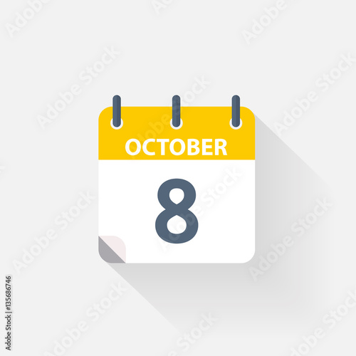 8-october-calendar-icon-stock-image-and-royalty-free-vector-files-on