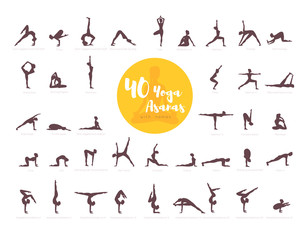 40 Yoga Asanas with names 