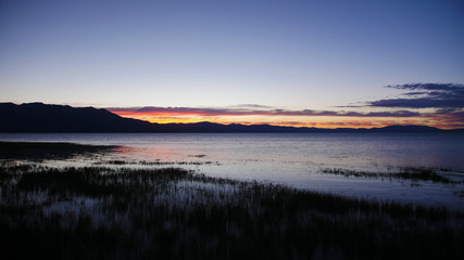Serenity of Lake Tahoe during Beautiful Sunset