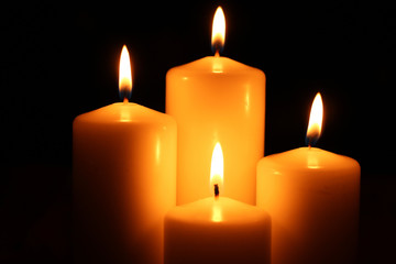 four candle darkness fire