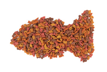 Pet food on white