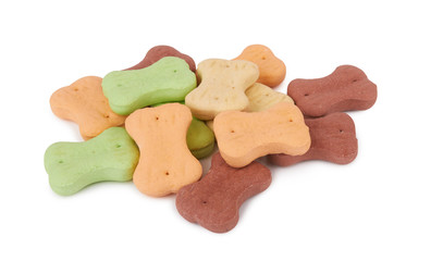 Pet food on white