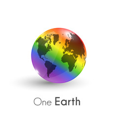 Rainbow earth globe tolerance illustration