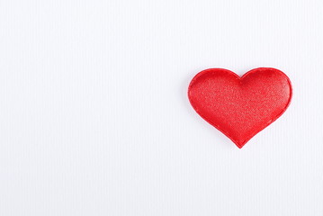 red heart on a white background