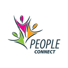 Obraz premium vector logo people