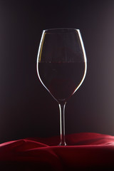 bottle of wine and glass on the table