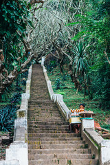 Luang Prabang long stairway to Mount Phousi (Phou si), Laos