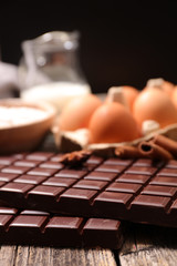 chocolate bar and baking ingredient