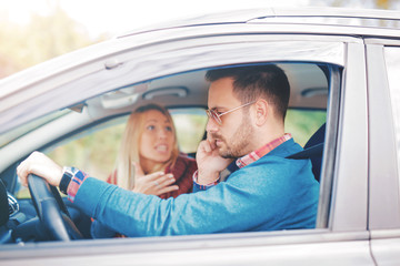 Dangerous driving and using a mobile phone. Bad relationship, di