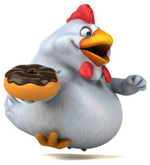 Fun chicken - 3D Illustration