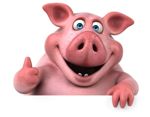 Fun pig - 3D Illustration