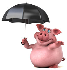 Fun pig - 3D Illustration