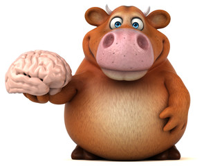 Fun cow - 3D Illustration