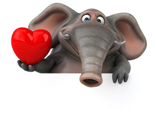 Fun elephant - 3D Illustration