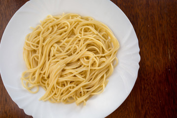 Spaghetti on a plate