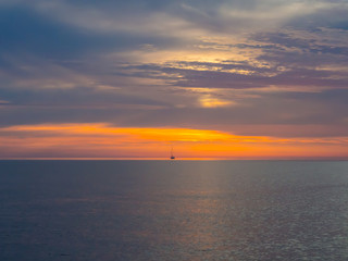 Naklejka na ściany i meble Sunset at Adriatic Sea