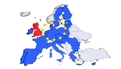 brexit map eu uk 3d