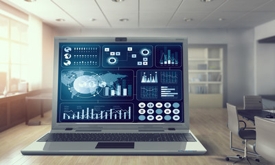 Average sales report . Mixed media