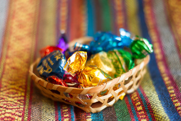 Fototapeta na wymiar colorful chocolate