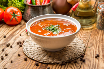 Kharcho soup with meat and rice