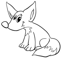 young fox coloring page