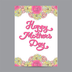 Mothers day card. Happy mom day.