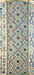 Old Eastern mosaic on the wall, Uzbekistan