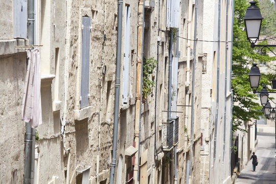 Street view, Montpellier in Languedoc-Roussilon, France.