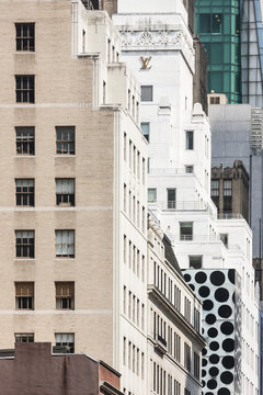 Tower blocks on 42nd Street, Manhattan, in New York, New York State, USA.