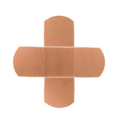 Medical patch isolated on white