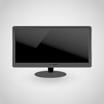Computer modern monitor isolated on white background