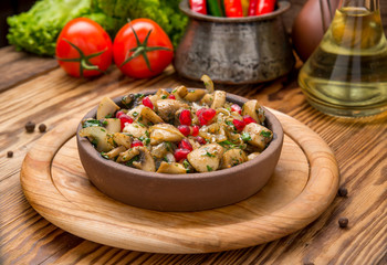 roasted mashrooms, Georgian cuisine
