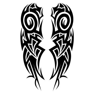 Tattoo tribal vector. Tribal tattoos design element. Art tribal tattoo.