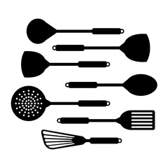 icon spade of frying pan, vector