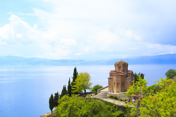 Fototapeta na wymiar Church of St. John of Kanevo in Ohrid, Macedonia