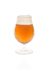 Tulip Glass With Belgium Beer