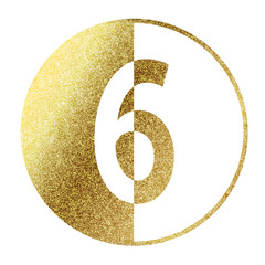 Number 6 - Bright symbol