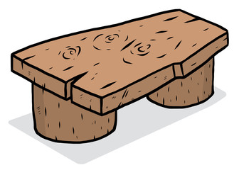 wooden log / cartoon vector and illustration, hand drawn style, isolated on white background.