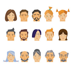 Those people, collection of vector illustration of a flat style.