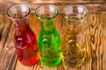Soft drinks in a jar