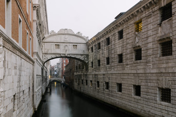 Fototapeta na wymiar Bridge of Sighs in Venice, Veneto, Italy, Europe