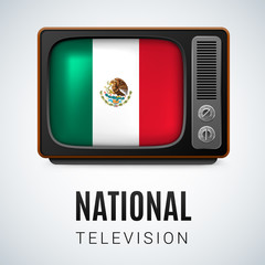 Round glossy icon of United Mexican States