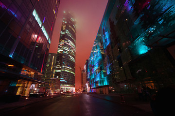 skyscraper in night