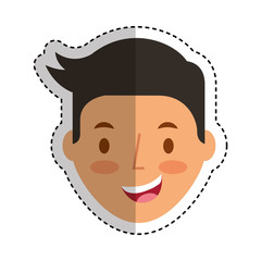 young man avatar character vector illustration design