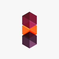 Blank geometric abstract business templates, hexagon layouts