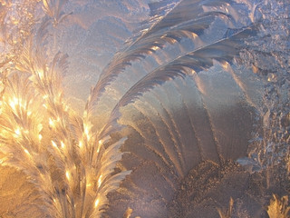 ice pattern and sunlight