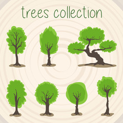 Trees Color Vector Selection - 135711338