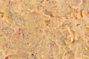 Hummus dip close view.