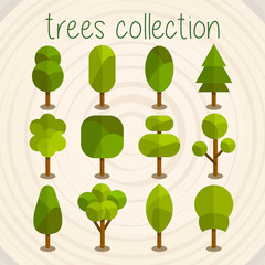Trees Color Vector Selection - 135711567